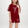 thumbnail image 1 of Fatuov Girl Boy Cute Print Short Sleeve Top and Shorts Set Summer Comfortable Top Set for Play 2-Piece Clothes 9 Years, 1 of 3