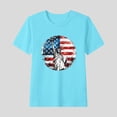 thumbnail image 1 of Fatuov Girls American Flag T-Shirt Summer Round Neck Casual Top for Kids Boys Patriotic 4th of July Independence Day Short Sleeve Clothes 2-15 Years, 1 of 4