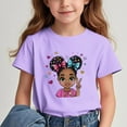 thumbnail image 1 of Fatuov Girls Graphic Tees Summer Crew Neck Cute Printed Breathable T-Shirt for Kids Boys Short Sleeve Back to School Clothes 12 Years, Purple, 1 of 5