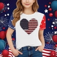 thumbnail image 1 of Fatuov Independence Day Boys Shirt Short Sleeve American Flag Print Comfortable Top for Kids Girls Round Neck Summer Fourth of July Patriotic Tshirt 3-15 Years, 1 of 4