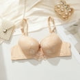 thumbnail image 1 of Fatuov Lace Underwire Bras for Women Solid Color Push Up Comfort Everyday Bra for Work, Full Coverage Supportive Lightly Lined Bra 34A, Beige, 1 of 5