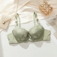 thumbnail image 1 of Fatuov Lace Underwire Bras for Women Solid Color Push Up Comfort Everyday Bra for Work, Full Coverage Supportive Lightly Lined Bra 38A, Green, 1 of 3