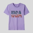 thumbnail image 1 of Fatuov Patriotic 4th of July Shirt for Kids Round Neck Comfy Shirt for Girls Boys USA Flag Print Independence Day Summer Short Sleeve Shirt 2-15 Years, 1 of 4
