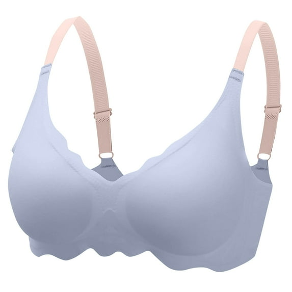 Fatuov Push-Up Bras for Women Wireless Bra Underwear for Casual Outings, Solid Color Seamless Bra
