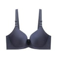 thumbnail image 1 of Fatuov Push Up Wire Bras for Women Solid Color Breathable Everyday Bra for Travel, Supportive Full Coverage Lightly Lined Bra 36D, Gray, 1 of 2