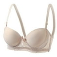 thumbnail image 1 of Fatuov Push Up Wire Bras for Women Solid Color Breathable Everyday Bra for Travel, Supportive Full Coverage Lightly Lined Bra 40B, Khaki, 1 of 4