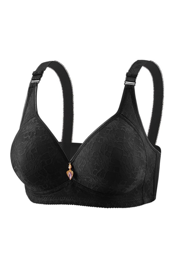 No Underwire Lace Bras for Women Plus Size Adjustable Straps Full Coverage Seamless Push Up Comfortable Everyday Bras for Sleep Lightly Lined Bra 38A, Beige