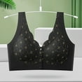 thumbnail image 1 of Fatuov Wirefree Bras for Women Push-Up Sexy Lace Seamless Bralettes for Casual Bras 42A, Black, 1 of 5
