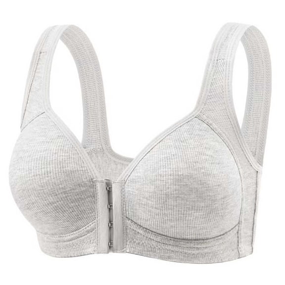 Fatuov Wirefree Bras for Women Thin Full Coverage Push-Up Bralettes for Casual Sexy Bras 44A, Gray
