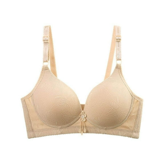 Fatuov Wirefree Bras for Women Sexy Thin Push-Up Bralettes for Daily Full Coverage Spaghetti Straps Breathable Bras