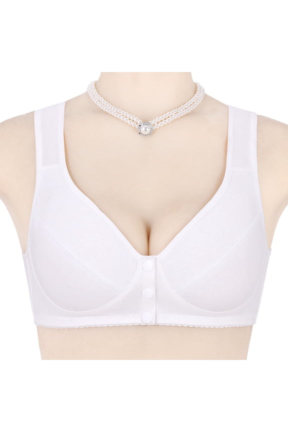 Wireless Bra for Women Light Support Full Coverage Comfortable Front Closure Bra for Sleep Push Up Breathable Bra, Convenient Fastening, Underwear 38B