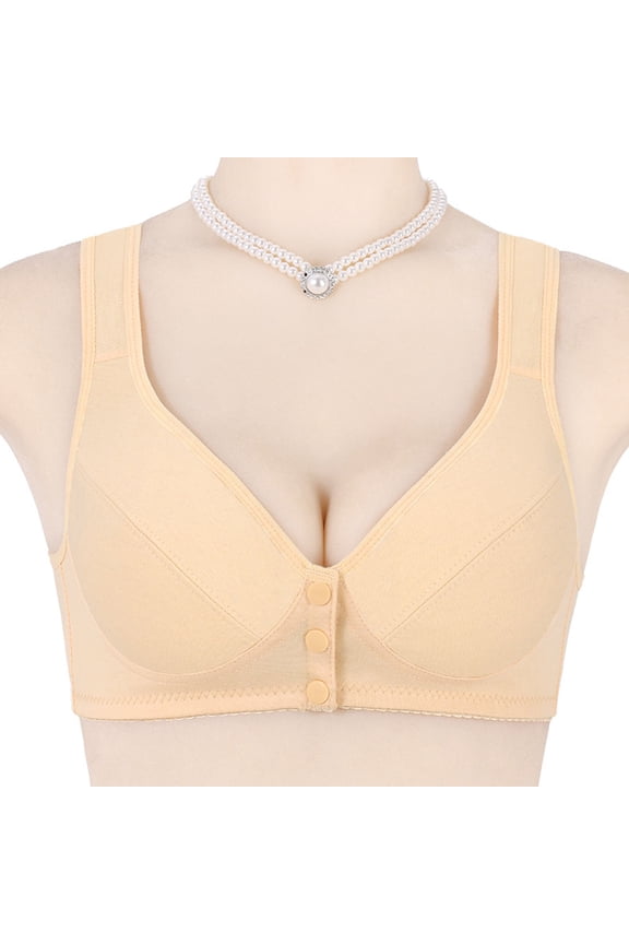 Wireless Bra for Women Light Support Full Coverage Comfortable Front Closure Bra for Sleep Push Up Breathable Bra, Convenient Fastening, Underwear 40B