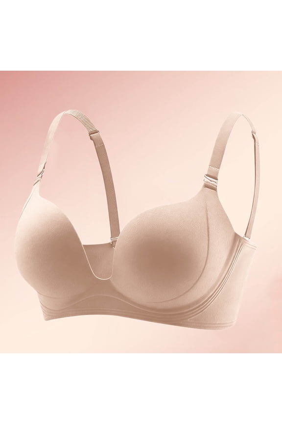 Wireless Bra for Women Push Up Thin Comfort Bra Breathable Fabric Full Coverage Solid Color All-Day Wear Bralette 40A