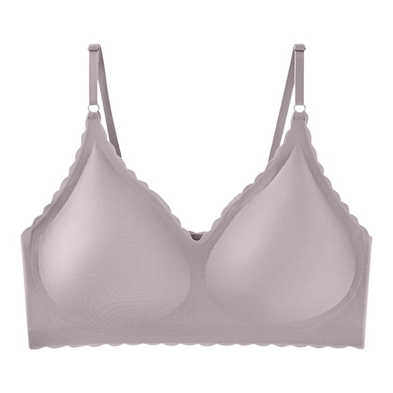 Fatuov Wireless Everyday Bra for Women Full Coverage Daily Wear Bra Breathable Fabric Solid Color Push Up Underwear 40A