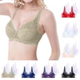 thumbnail image 1 of Fatuov Women's Lace Bra with Underwire Solid Color Full Coverage Supportive Comfort Bra for Home, Push Up Lightly Lined Bra 3-Pack, 38C, Khaki, 1 of 4