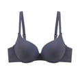 thumbnail image 1 of Fatuov Women's Push Up Wire Bra Full Coverage Solid Color Comfort Bra for Party, Supportive Lightly Lined Bra 36B, Gray, 1 of 2