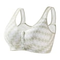 thumbnail image 1 of Fatuov Womens Bra Front Closure Push Up Comfortable Wirefree Bra for Lounge Full Coverage Breathable Daily Wear Bra, One-Handed Use, Underwear 38B, 1 of 2