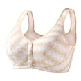thumbnail image 1 of Fatuov Womens Bra Front Closure Push Up Comfortable Wirefree Bra for Lounge Full Coverage Breathable Daily Wear Bra, One-Handed Use, Underwear 44B, 1 of 2