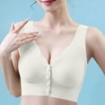 thumbnail image 1 of Fatuov Womens Front Closure Bra Push Up Soft No Underwire Bra for Sleep Full Coverage Breathable Bra, All-Day Wear, Underwear 32A, 1 of 5