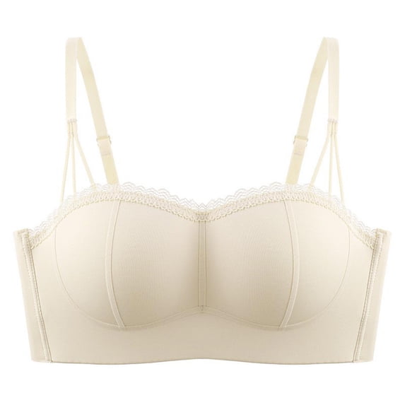 Fatuov Womens Wirefree Bra Breathable Comfortable Front Closure Bra for Everyday Full Coverage Push Up T-Shirt Bra, Convenient Fastening, Underwear 32A