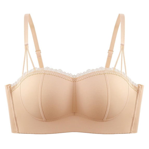 Fatuov Womens Wirefree Bra Breathable Comfortable Front Closure Bra for Everyday Full Coverage Push Up T-Shirt Bra, Convenient Fastening, Underwear 36A