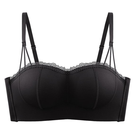 Fatuov Womens Wirefree Bra Breathable Comfortable Front Closure Bra for Everyday Full Coverage Push Up T-Shirt Bra, Convenient Fastening, Underwear 36A