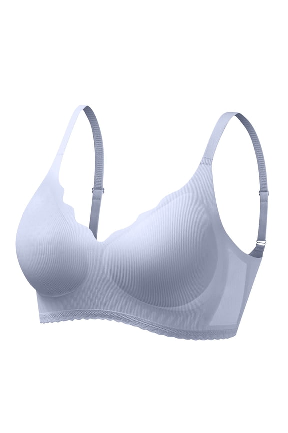 Womens Wireless Bra Comfortable Front Closure Bra for Everyday Push Up Breathable Full Coverage Everyday Bra, One-Handed Use, Underwear 38A