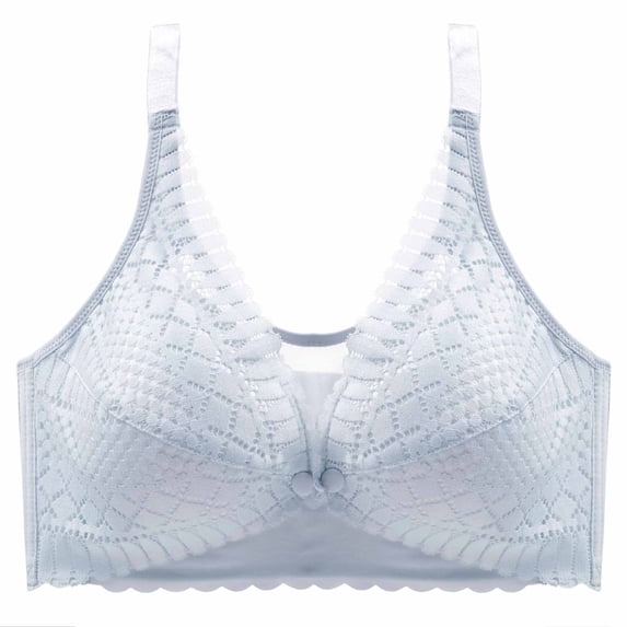 Fatuov Womens Wireless Bra Push Up Soft Front Closure Bra for Casual Full Coverage Light Support Breathable Bra, Convenient Fastening, Underwear 40A