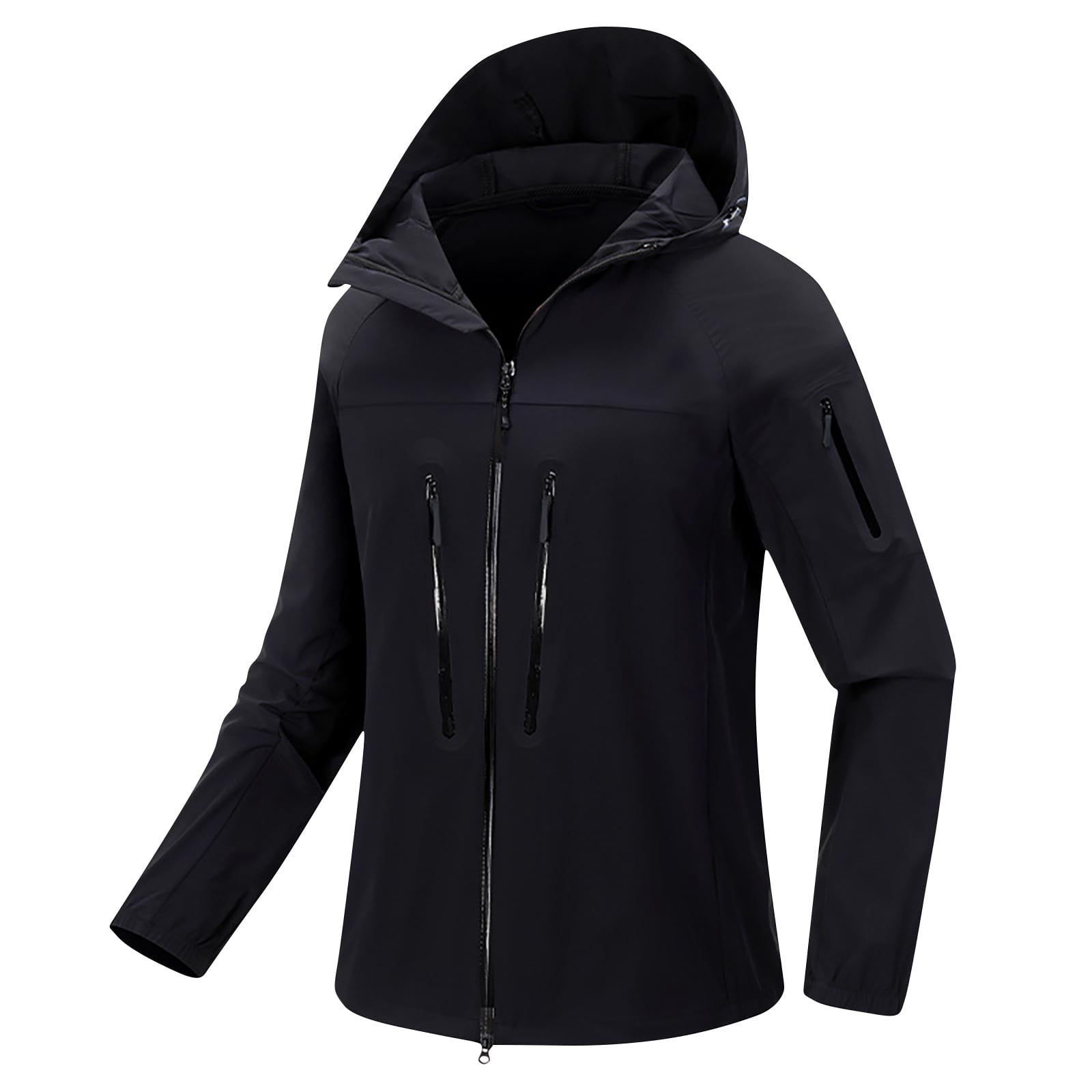 Women's Lightweight Zip-Up Hoodie – Thin, 3-Color Block, Plus Size Available