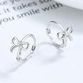 thumbnail image 1 of Faty-T 925 Sterling Silver Bow Hoop Earrings Ribbon for Women Teens Bowknot Hoop Earrings Huggie, 1 of 5