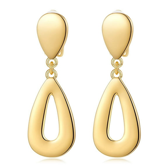 Faty-T Boho Hammered Dangling Earrings for Women Modern Statement Finish Dangle Drop Earrings Jewelry