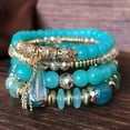 thumbnail image 1 of Faty-T Bracelets Bohe Multilayer Chain Tassel Stackable Charm Stretch Statement Bracelet, 1 of 8