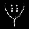 thumbnail image 1 of Faty-T Bridal Wedding Jewelry Set Rhinestone Necklace Earrings Sets Crystal Formal Costume Jewelry for Women and Brides, 1 of 7