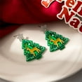 thumbnail image 1 of Faty-T Christmas Acrylic Double-layer Three-dimensional Earrings, Christmas Tree Bells In Bright Colors, Holiday Party Earrings, Christmas Earrings for Women, 1 of 8