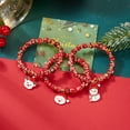 thumbnail image 1 of Faty-T Christmas Beaded Charm Bracelet Set for Women and, Holiday Accessories in Red Green White with Santa Snowflake Wreath Bell Designs, Random Soft Clay Colors, 1 of 8