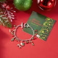 thumbnail image 1 of Faty-T Christmas Charm Bracelet, Alloy Link Chain, with Santa, Reindeer, Bell, and Stocking Charms, for Daily Wear and Festive Celebrations, All-Season Holiday Jewelry, 1 of 8