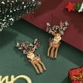 thumbnail image 1 of Faty-T Christmas Creative New Santa Claus Cute Hat Earrings European and American Cartoon -encrusted Simple and Exquisite Earrings, 1 of 9