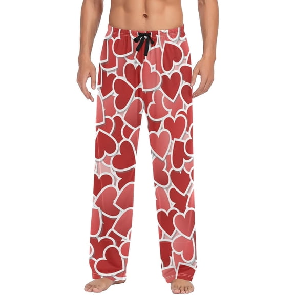 Faty-T Christmas Snowflakes Gnome Pajama Pants Winter Light Men's Pajama Bottoms Lounge Sleepwear PJs Sleep Pants