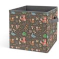 thumbnail image 1 of Faty-T Colorful Doodle Animals Fabric Foldable Storage Bins with Handles for Clothes Nursery, 1 of 6