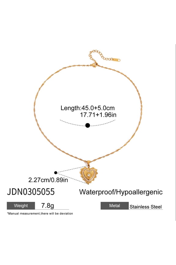 Dainty Heart Necklace for Women, 14k Gold Plated Tiny Cute Heart Pendant Necklace Minimalist Choker CZ Necklace Jewelry Gifts for Women