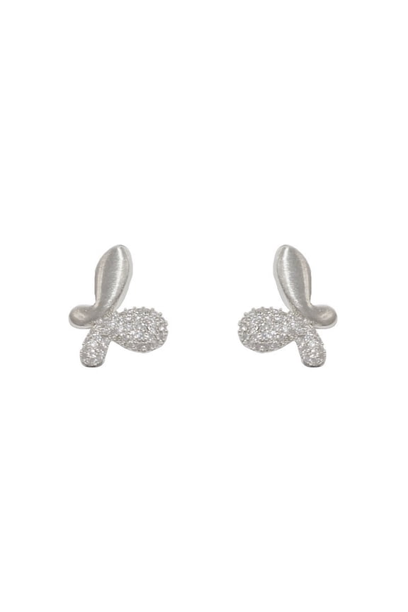 Dainty Paved Crystal Bow Studs, Elegant Ribbon Knot Earrings for Women, Perfect for Daily Wear, Bridesmaids & Gift Giving