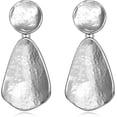thumbnail image 1 of Faty-T Gold Earrings for Women Geometric Chunky Dangle Earring 18k Gold Plated Trendy Silvery Two-Tone Statement Jewelry, 1 of 14