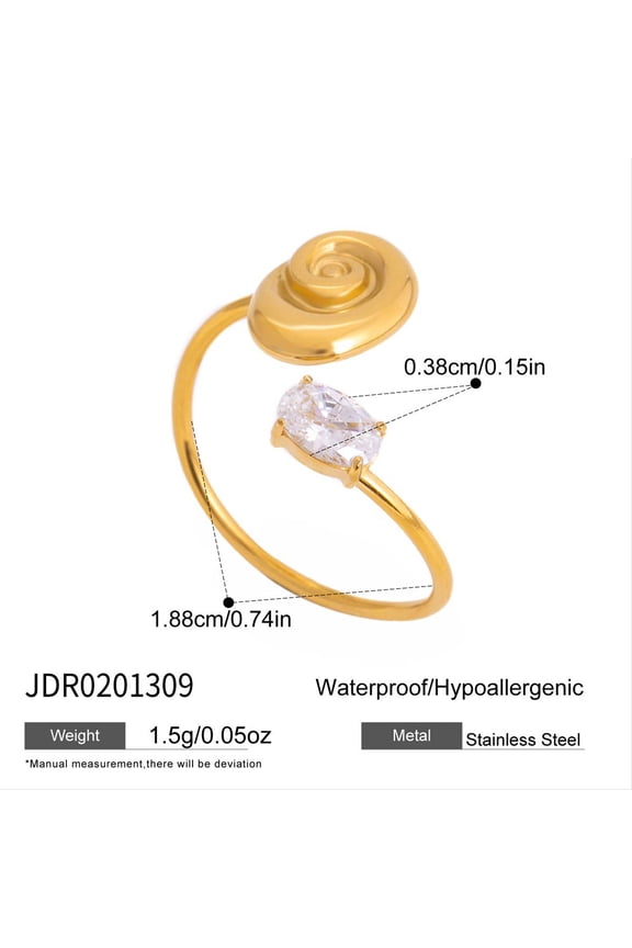 Gold Seashell Rings for Women, Stylish Golden Adjustable Ocean Beachy Jewelry Shell Wave Starfish Rings Perfect Gifts and Decoration Accessories Stuff for Summer Beach Daily Wear