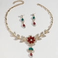 thumbnail image 1 of Faty-T Jewelry Sets for Women Trendy Wedding Guest Dress Crystal Flower Necklace Earrings Set Sparkly Prom Dresses Formal Dresses for Women Wedding Guest, 1 of 10
