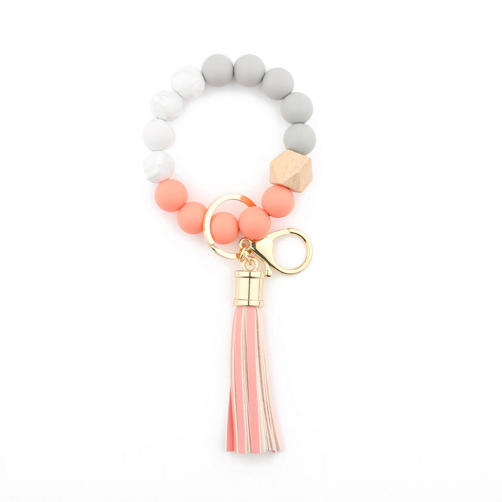 Faty-T Key Ring Bracelet Car Keychain Holder Wristlet, Silicone Key ...