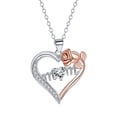 thumbnail image 1 of Faty-T Love Heart Pendant Necklaces for Women, Mother's Day Gifts for Mom Grandma Wife from Daughter Son, I Love You Mom, 1 of 8