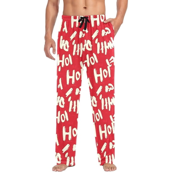 Faty-T Mens Pajama Pant Christmas Graffiti Character Pajama Bottoms Lightweight Casual Sleeping Pants
