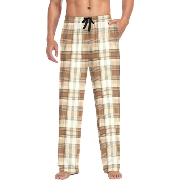 Faty-T Mens Pajama Pants Pajama Bottoms Lightweight Pajama Pants Basics Sleep Pajama Lounge Pant (S-XXL) Light Check Design