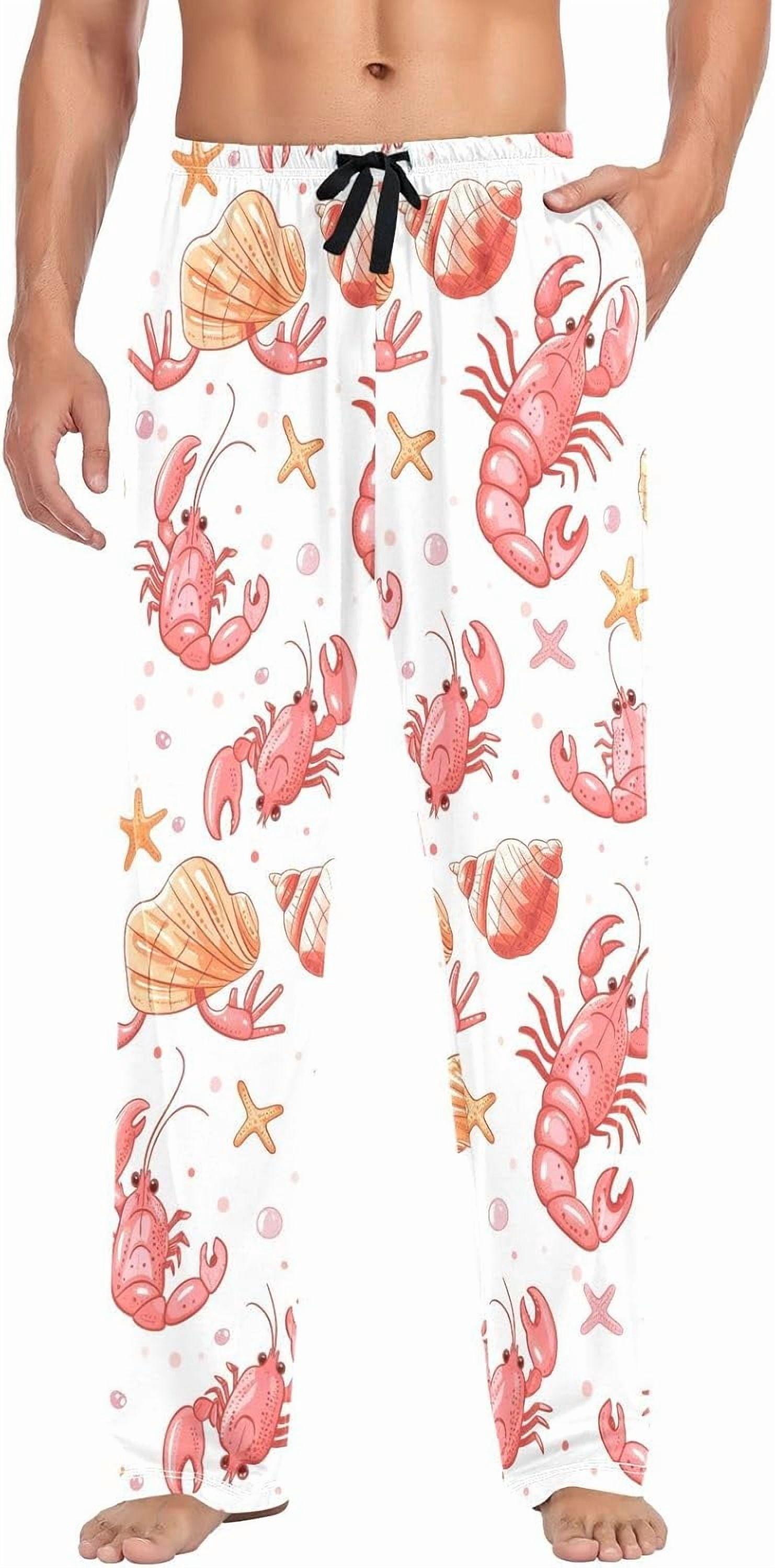 Crawdad Shell Pattern Faty-T Mens Pajama Pants Pajama Pajama Pants Basics Sleep Pajama Lounge ...