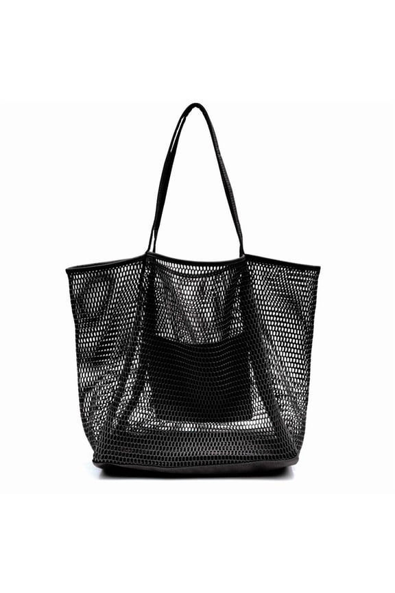 Mesh Beach Tote Womens Shoulder Handbag